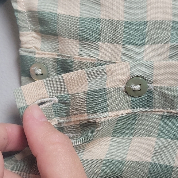 Delicat New York Short Sleeve Gingham Long Robe Dress Slaye/White-Size 6 - Picture 8 of 10